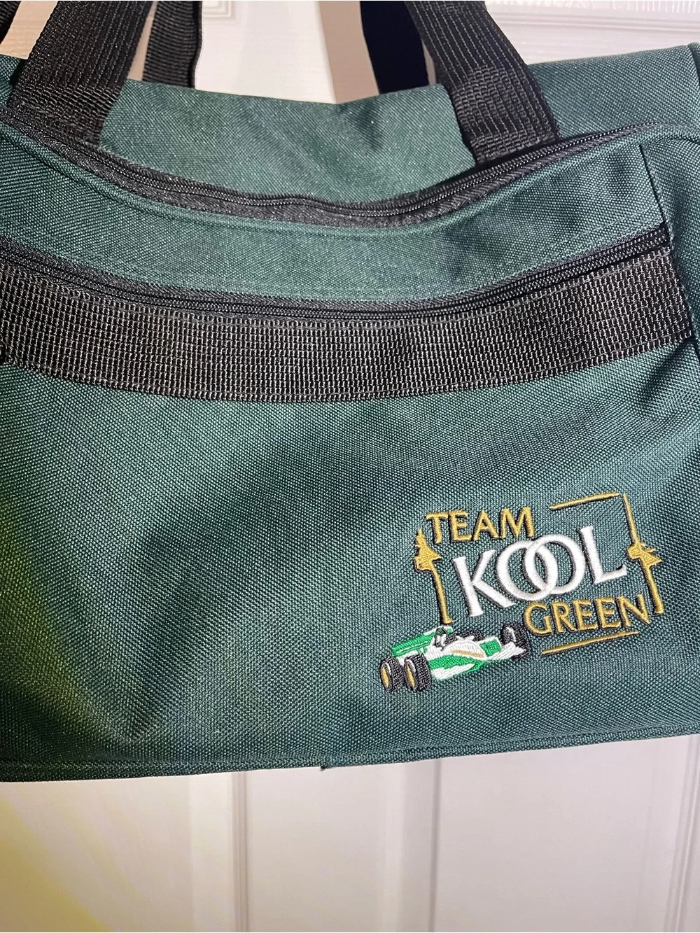 Team Kool Vintage 90’s Green Indy Racecar Green Duffle Bag EUC